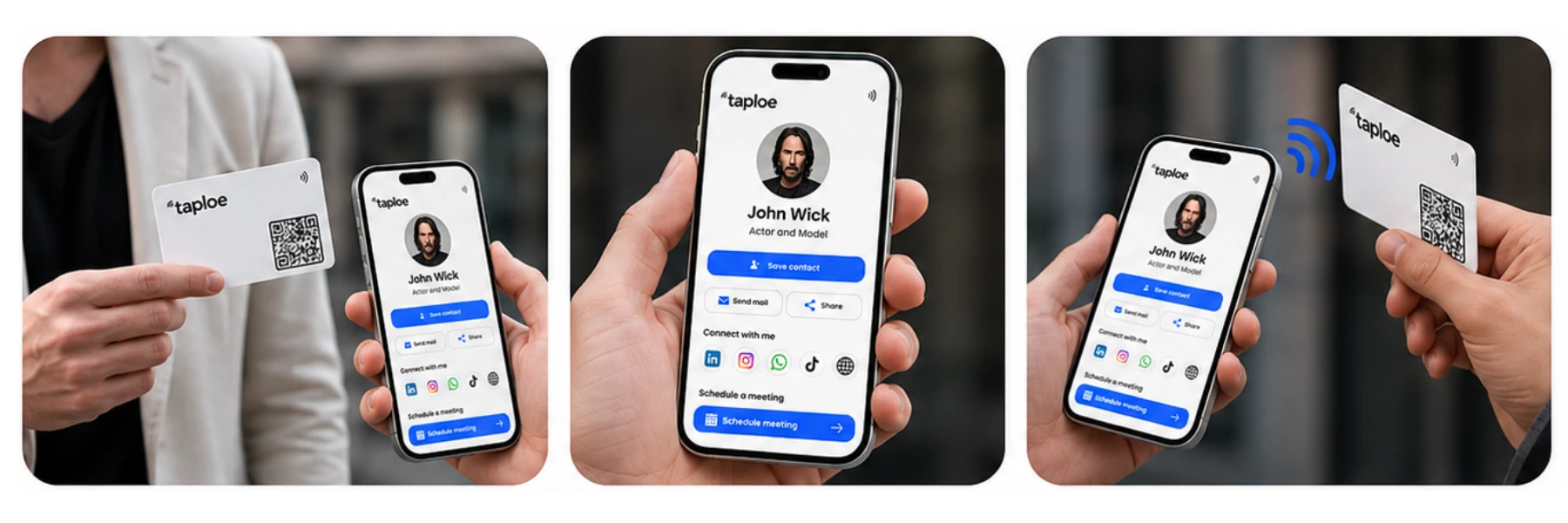 Diferentes formas de compartir un perfil Taploe